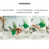 Venisymlis Vlažilec Cactus Z Izparilnikom Hladne Meglice - 160 Ml Rezervoar Za Vodo, Samodejni Izklop, Nočna Lučka, (22060774) | Shoptok.si