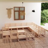  Sedežna garnitura 14-delna trdna borovina | Shoptok.si
