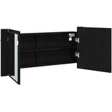  LED Ogledalo s Ormarom s policom Crni hrast 100 x 12 x 45 cm | Eponuda.com