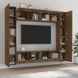  Komplet TV omaric 8-delni rjav hrast konstruiran les, (20733050) | Shoptok.si