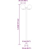  Vanjske podne svjetiljke 3 kom srebrne 215 cm nehrđajući čelik | shoptok.hr