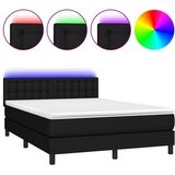  box spring s madracem LED crni 140x200 cm od tkanine | shoptok.hr