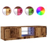Maison Chic TV omarica - TV stojalo - Televizijska omarica z LED starinski les 140x40x35,5 cm inženirski les, (21699730) Cene