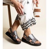Gemre Graphite sandals with openwork upper Imogne | ePonuda.com