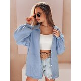 DStreet Koszula damska oversize muślinowa MUSLINEA niebieska | shoptok.hr