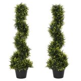 Outsunny umetna cedra plastika, cement 18D x 18Š x 90V cm zeleno, (5000242200) Cene