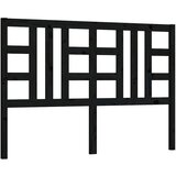  Uzglavlje za krevet crno 126 x 4 x 100 cm od masivne borovine | shoptok.hr