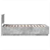  Krevetna konstrukcija s uzglavljem Betonska siva 70 x 190 cm | shoptok.hr