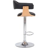  Barski stolčki 2 kosa črni ukrivljen les in umetno usnje, (20700487) | Shoptok.si