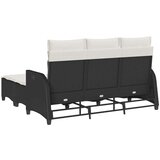  3-dijelna vrtna garnitura od poliratana s jastucima crna L | shoptok.hr