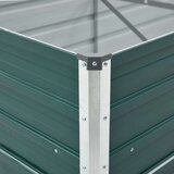 vidaXL Visoka greda pocinkano jeklo 480x80x77 cm zelena | Shoptok.si