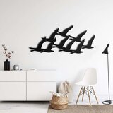 Wallxpert metalni zidni ukras 5219, jato divljih gusaka u letu, 75 x 33 cm, crni Cene