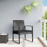vidaXL Vrtni jedilni stoli 2 kosa temno siv PP ratan | Shoptok.si
