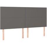 Maison Chic Posteljno vzglavje - Vzglavna omarica 4 kosa siv 80x5x78/88 cm umetno usnje, (22077318) Cene