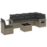 Maison Chic Seti vrtnega pohištva - Vrtna garnitura - Vrtni pohištvo set 7-delna z blazinami siv poli ratan, (21802501) | Shoptok.si