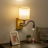  Brilagi - LED zidna lampa NUBILA WOOD 1xE27/25W/230V +LED/3W hrast/svetlo braon | Eponuda.com