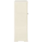 vidaXL Plastični ormarić 79 x 43 x 125 cm drveni dizajn krem | shoptok.hr