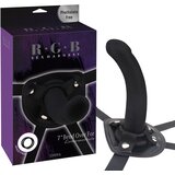  Bend Over crni silikonski strap-on sa zakrivljenim dildom — 17,8 cm — CN 544054266 Cene