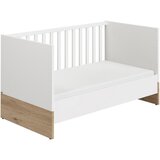 Paidi OTROŠKA POSTELJICA Remo bukev masivno 143,4/78,9/76,6 cm bela, barve hrasta | Shoptok.si