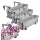KADAX Balkonski lonec 60 cm, stojalo za cvetlične lončke, ročaji, 3 kosi, (5000346061) | Shoptok.si