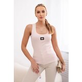 Kesi Striped blouse with a metal plate of powder pink | shoptok.hr
