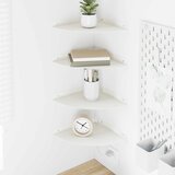  Lebdeća polica s policom s pohranom 4 pcs Bijeli 24 x 24 x 2 cm | Eponuda.com