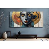WALLXPERT 3P70100C019 Multicolor Decorative Canvas Painting (3 Pieces) | Eponuda.com