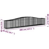 Lučne gabionske košare 10 kom 400x50x60/80 cm pocinčano željezo | Eponuda.ba