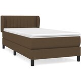 vidaXL Box spring postelja z vzmetnico temno rjava 80x200 cm blago, (20901406) Cene