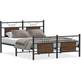  Posteljni okvir brez vzmetnice rjavi hrast 150x200 cm inž. les, (21829189) | Shoptok.si