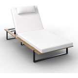 Bessagi Garden Vrtni Ležalnik Eva, Krem, Črna, Akacija | Shoptok.si