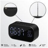 Radio budilica, FM radio, BT, HandsFree, USB, microSD, baterija, crna ABTS-S2 | shoptok.hr