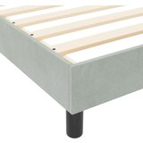  Postelja Svetlo siva 200x200 cm Žamet, (22049904) | Shoptok.si