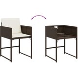  7-dijelni vrtni blagovaonski set s jastucima poliratan smeđi | shoptok.hr