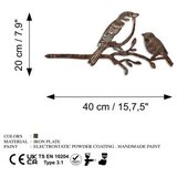 WALLXPERT decorative object figura bird on the branch 02 brown | ePonuda.com
