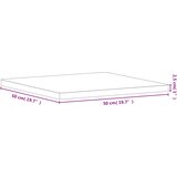 Stolna ploča 50x50x2,5 cm četvrtasta od masivne bukovine | Shoptok.si