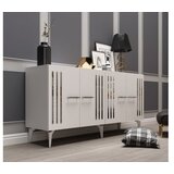 Hanah home komoda junes white silver Cene