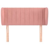 Uzglavlje s ušima ružičasti 83x23x78/88 cm baršunasti | shoptok.hr