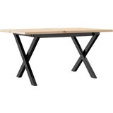  The Living Store Klubska mizica X okvir 80x50x40 cm trdna borovina lito železo - Klubska Mizica, (21496185) | Shoptok.si