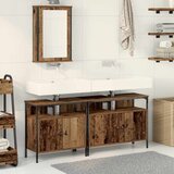  Kupaonske jedinice s umivaonikom 3 pcs Smeđa Konstruirano drvo | Eponuda.ba