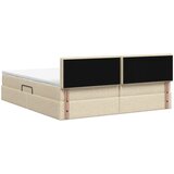  Krevet s od storage s uzglavljem 2 kom. Krem Lažna koža 180 x 200 cm | Shoptok.si