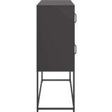 vidaXL Komoda crna 100,5 x 39 x 107 cm od hladno valjanog čelika | shoptok.hr