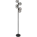 Globo 56133-6S - LED stojeća lampa RIHA 6xG9/3,5W/230V zadimljena/crna