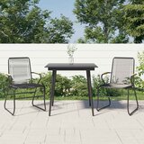  5-dijelni vrtni blagovaonski set od PVC ratana crni Crna Cijene