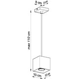  Sollux SL.0062 - Luster na sajli QUAD 1 1xGU10/40W/230V bela | Eponuda.com