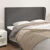  Uzglavlje s ušima sivo 163x23x118/128 cm od umjetne kože Cijene