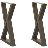  Noge jedilne mize 2 kosa Naravno jeklo 50x(72-73,3) cm Jeklo, (21828619) | Shoptok.si