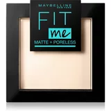 Maybelline Fit Me! Matte + Poreless kompaktni mat puder 9 g nijansa 105 Natural Ivory