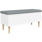 vidaXL Klop za shranjevanje bela 102x42x46 cm inženirski les | Shoptok.si