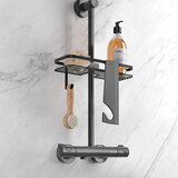 Metaltex Mat crna željezna samoljepljiva kupaonska polica Lava – | shoptok.hr